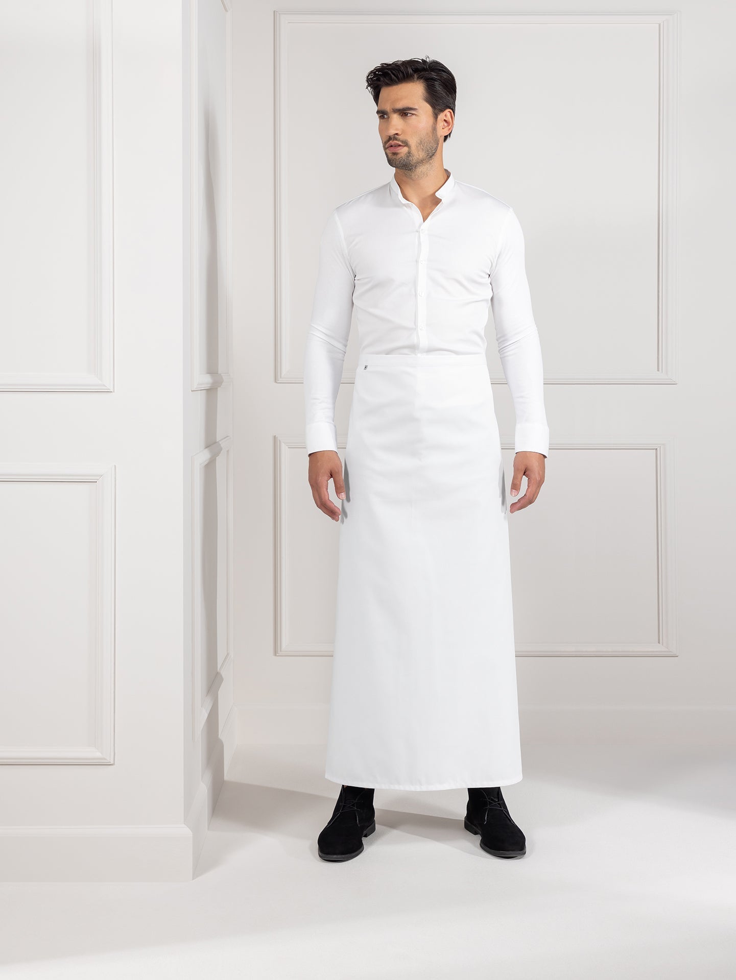 Apron Austin White by Le Nouveau Chef - ChefsCotton