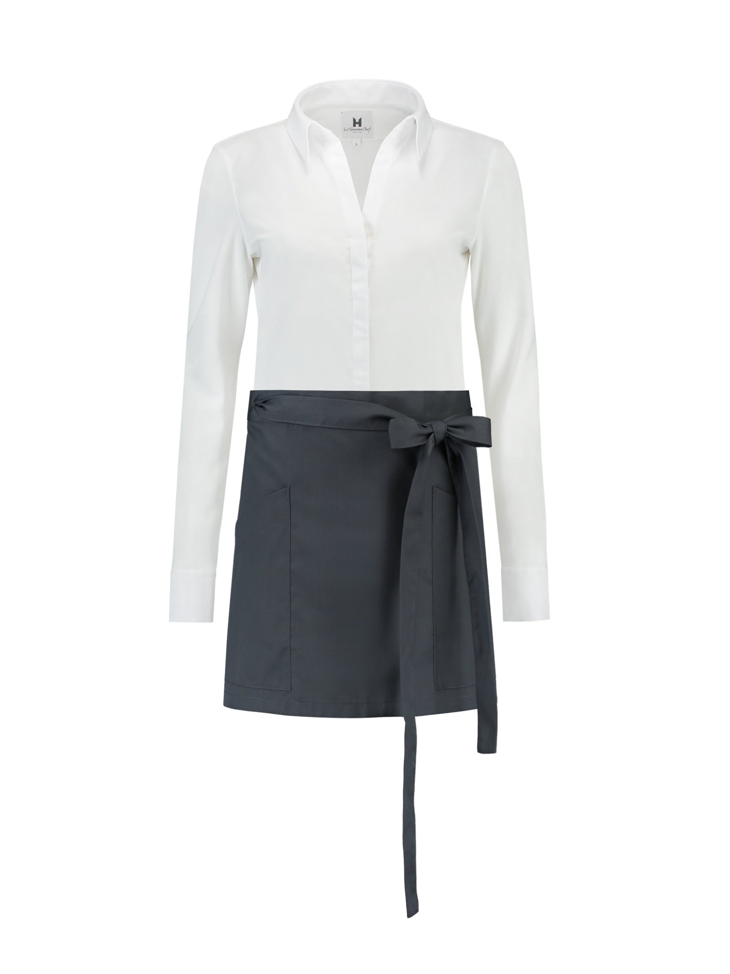 Apron Bistro Nimbus Grey by Le Nouveau Chef - ChefsCotton