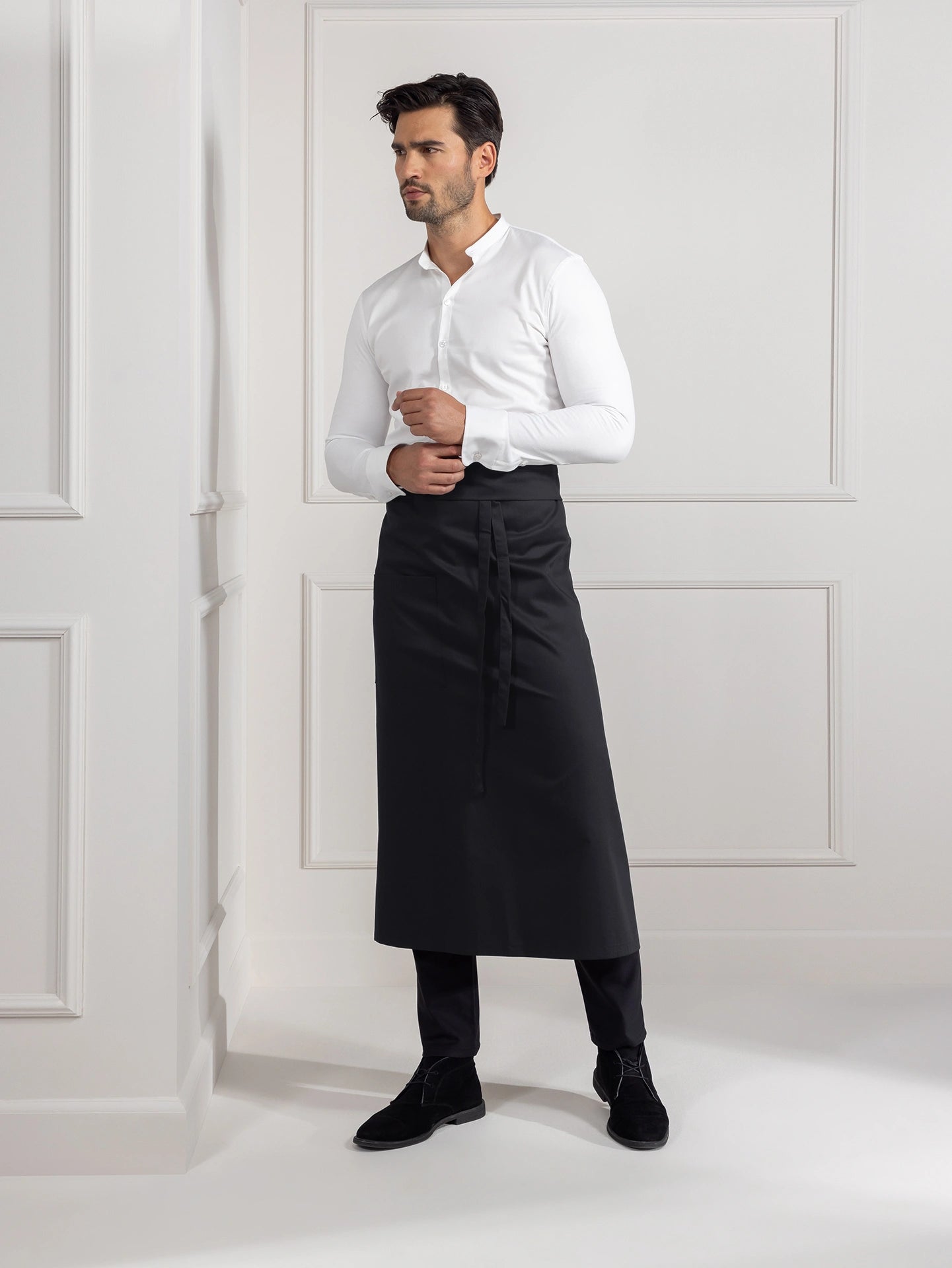 Apron Nicolas Black by Le Nouveau Chef - ChefsCotton