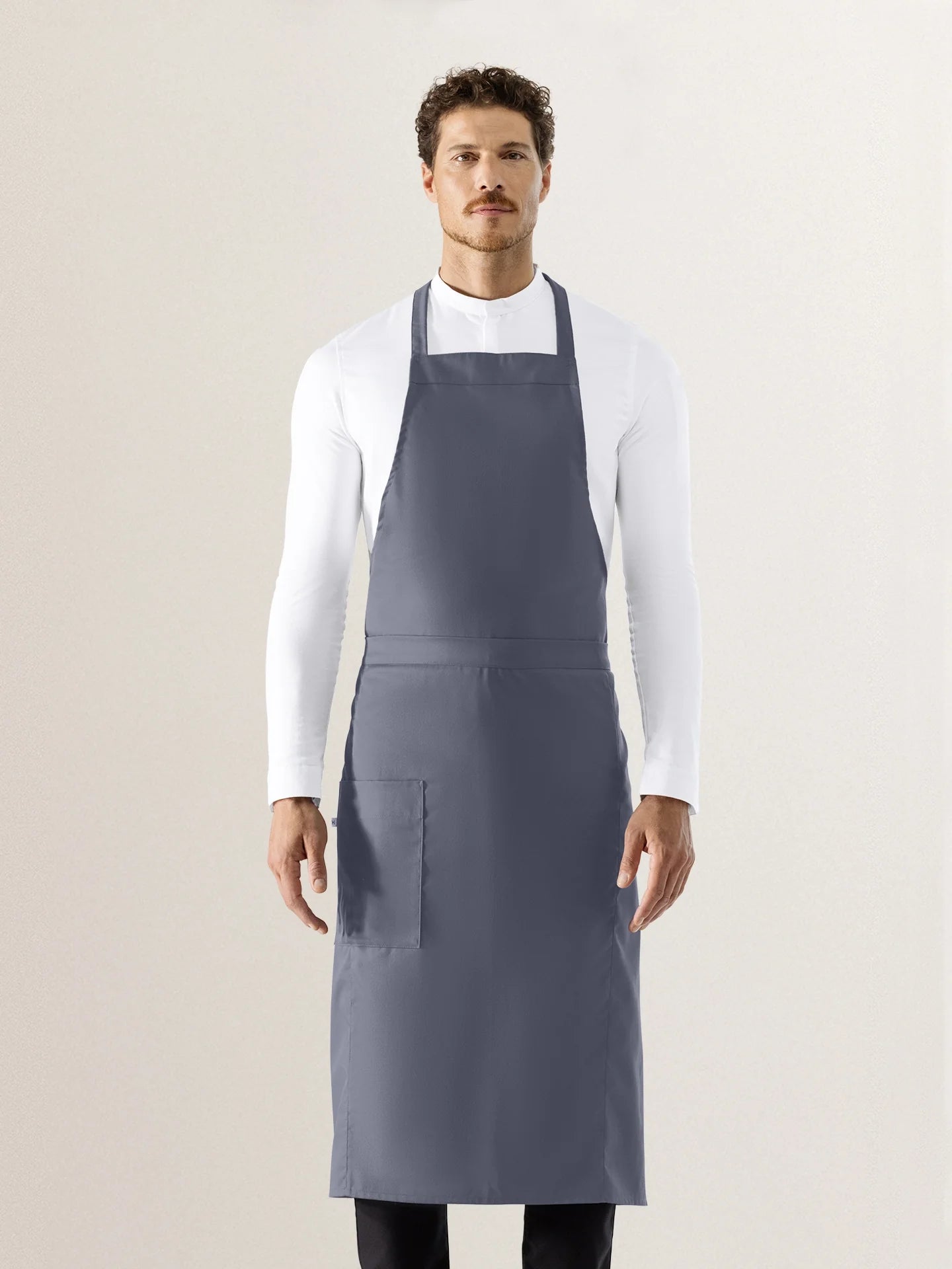 Bib Apron Atlanta Nimbus Grey by Le Nouveau Chef - ChefsCotton