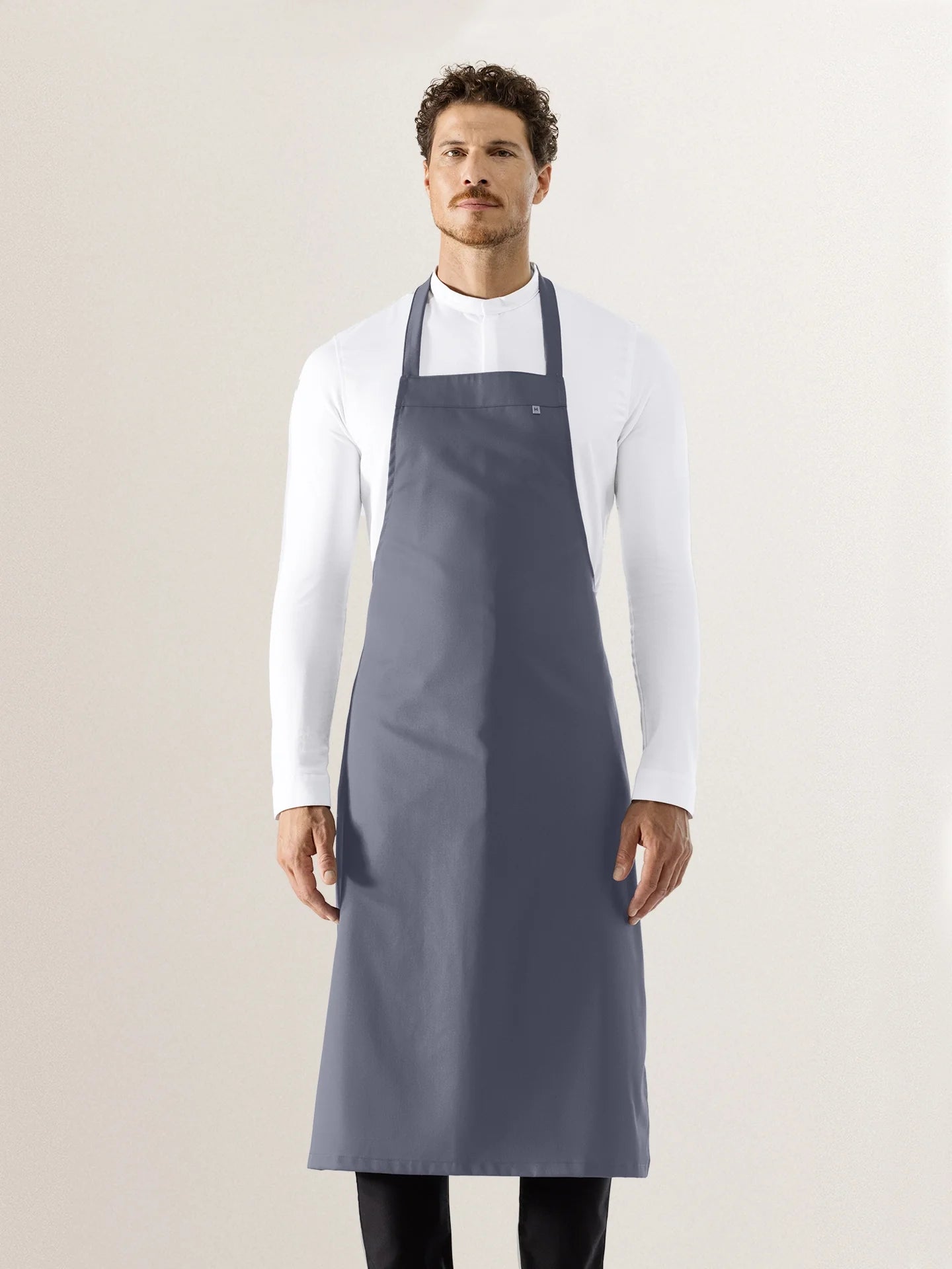 Bib Apron Denver Nimbus Grey by Le Nouveau Chef - ChefsCotton