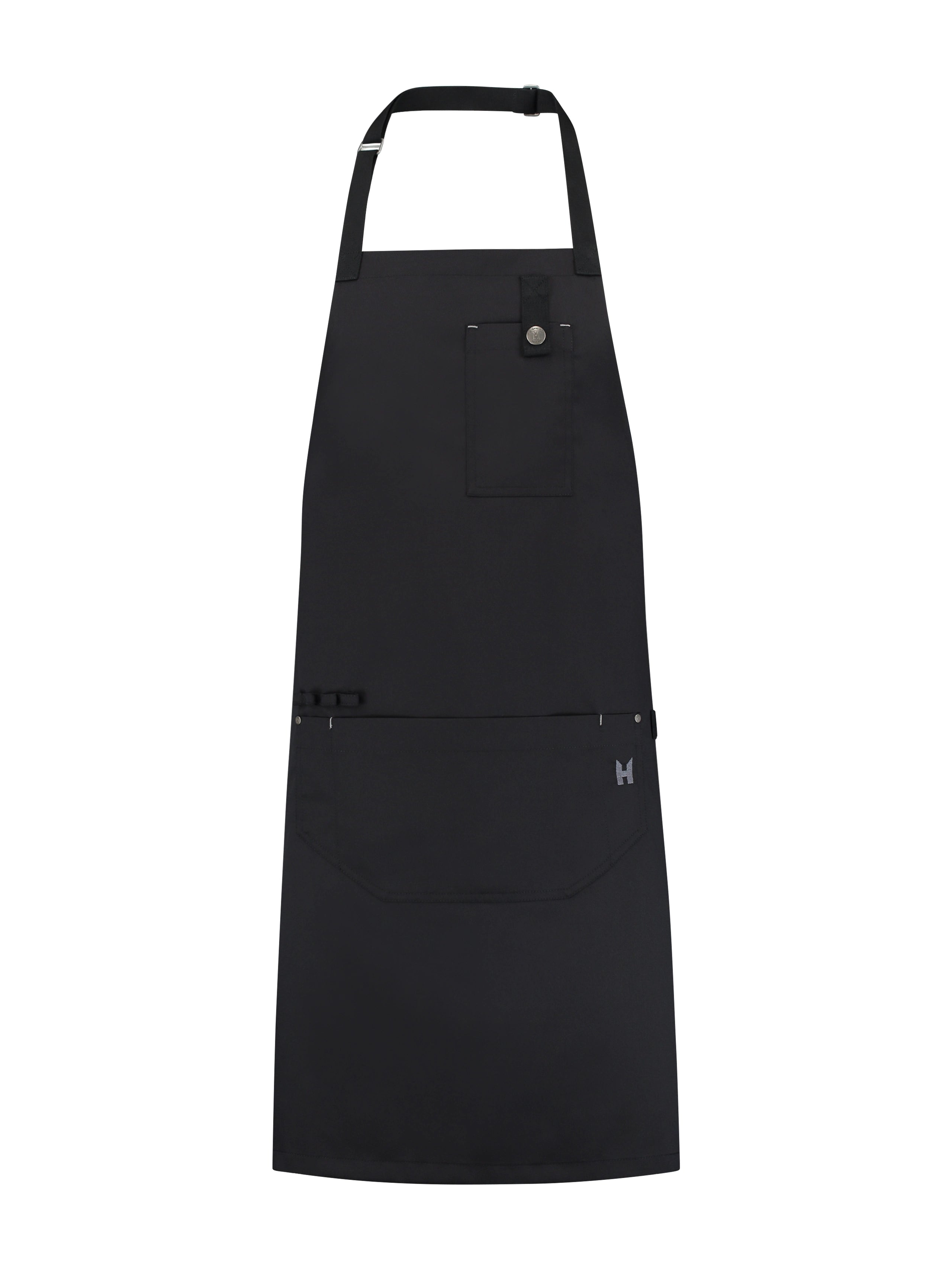Bib Apron Seattle Black by Le Nouveau Chef - ChefsCotton
