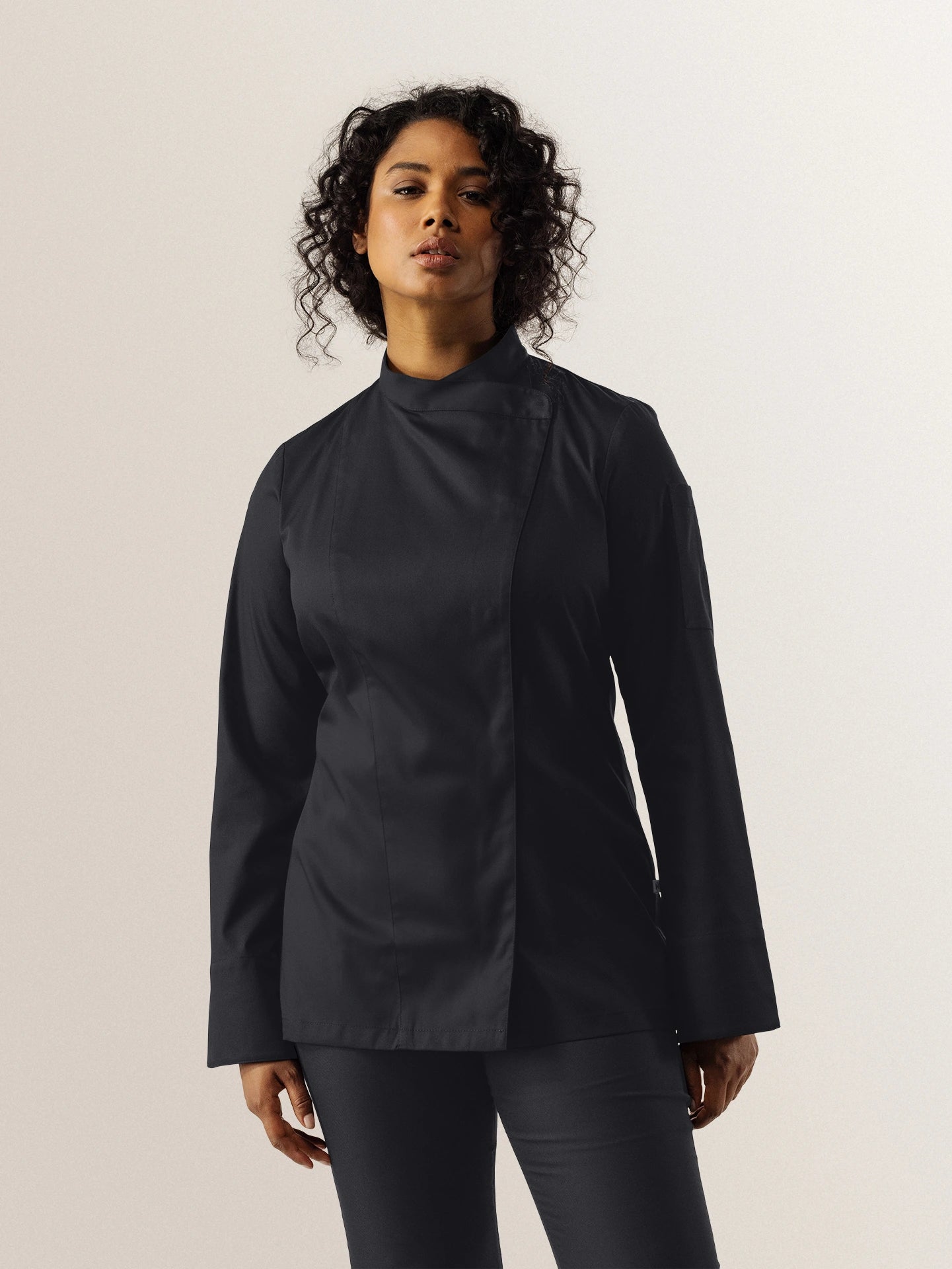 Chef Jacket Arlette Black by Le Nouveau Chef - ChefsCotton