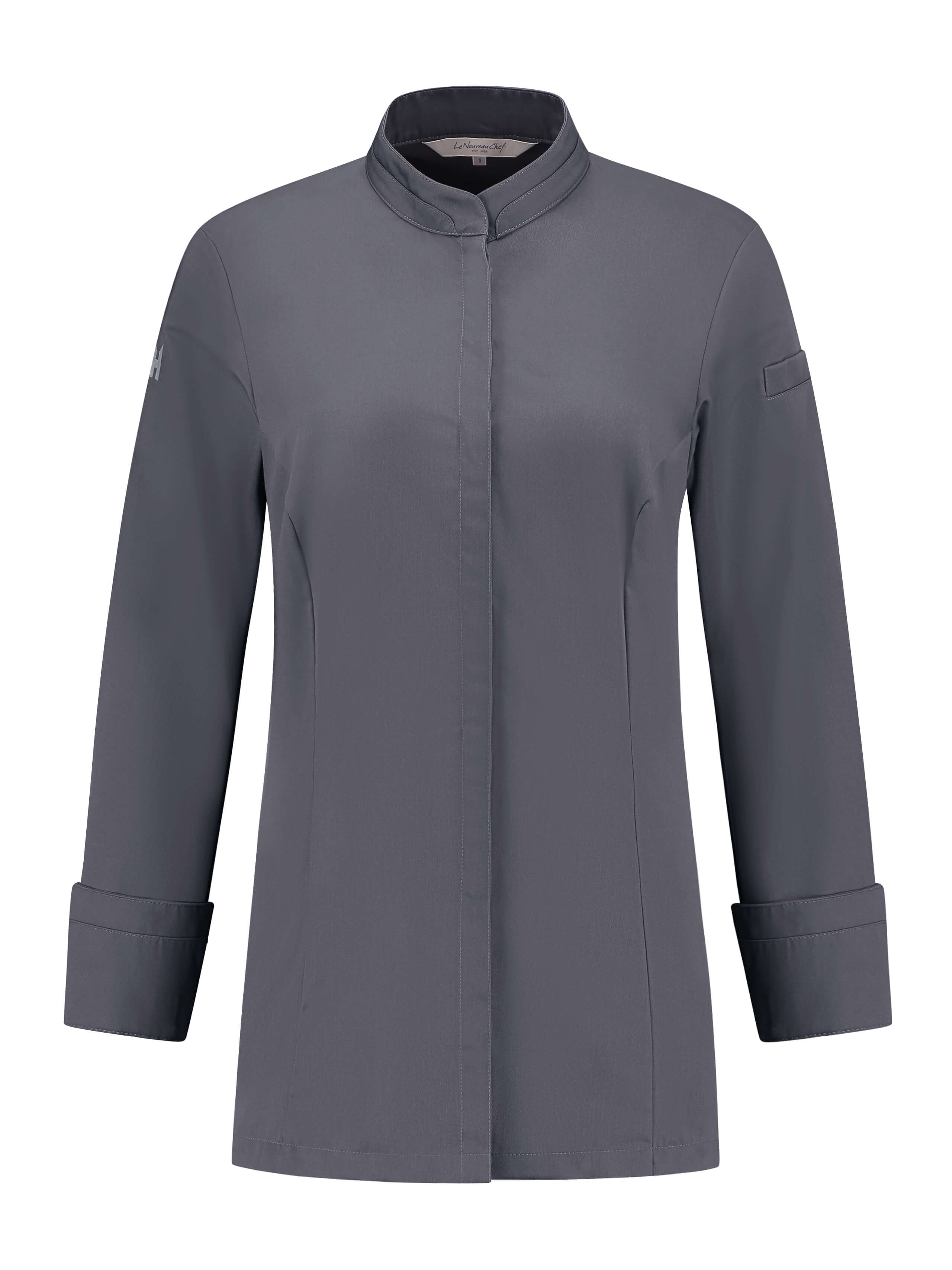 Chef Jacket Elise Dark Grey by Le Nouveau Chef - ChefsCotton