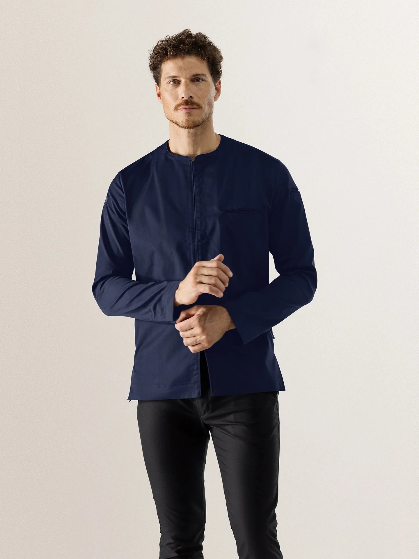 Chef Jacket Jason Deep Blue by Le Nouveau Chef - ChefsCotton