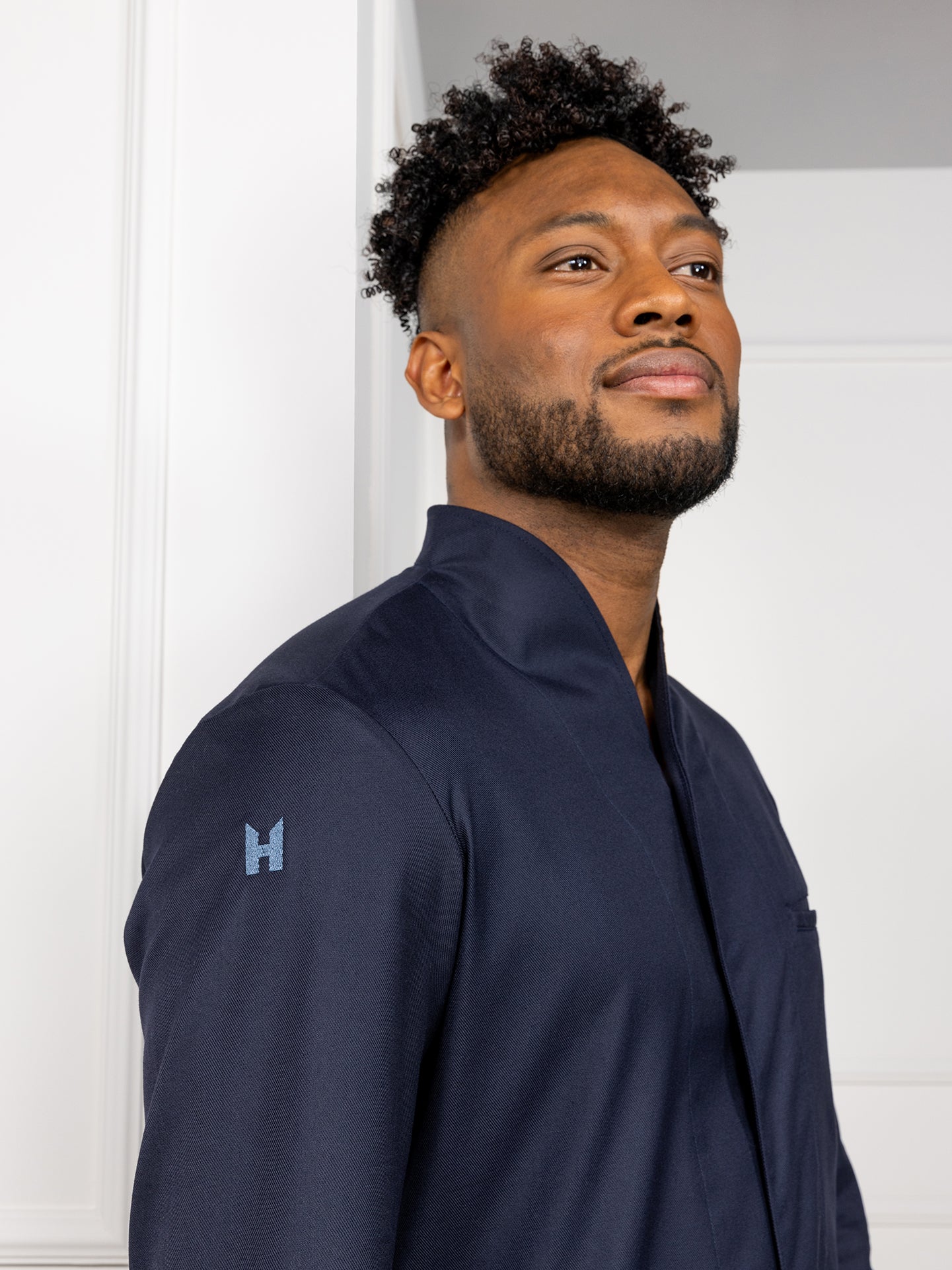 Chef Jacket Savio Deep Blue by Le Nouveau Chef - ChefsCotton