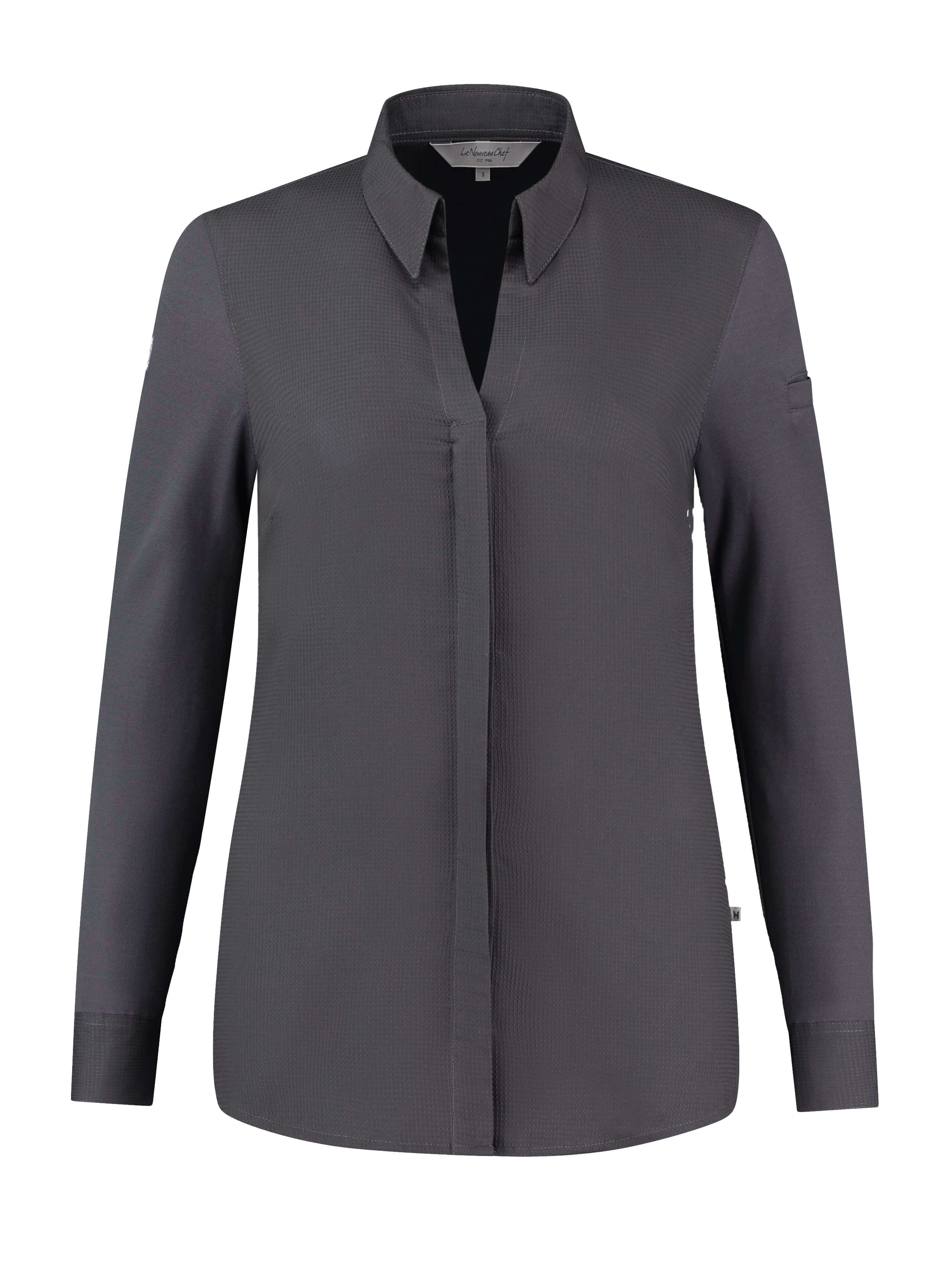 Chef Jacket Sophie Dark Grey by Le Nouveau Chef - ChefsCotton