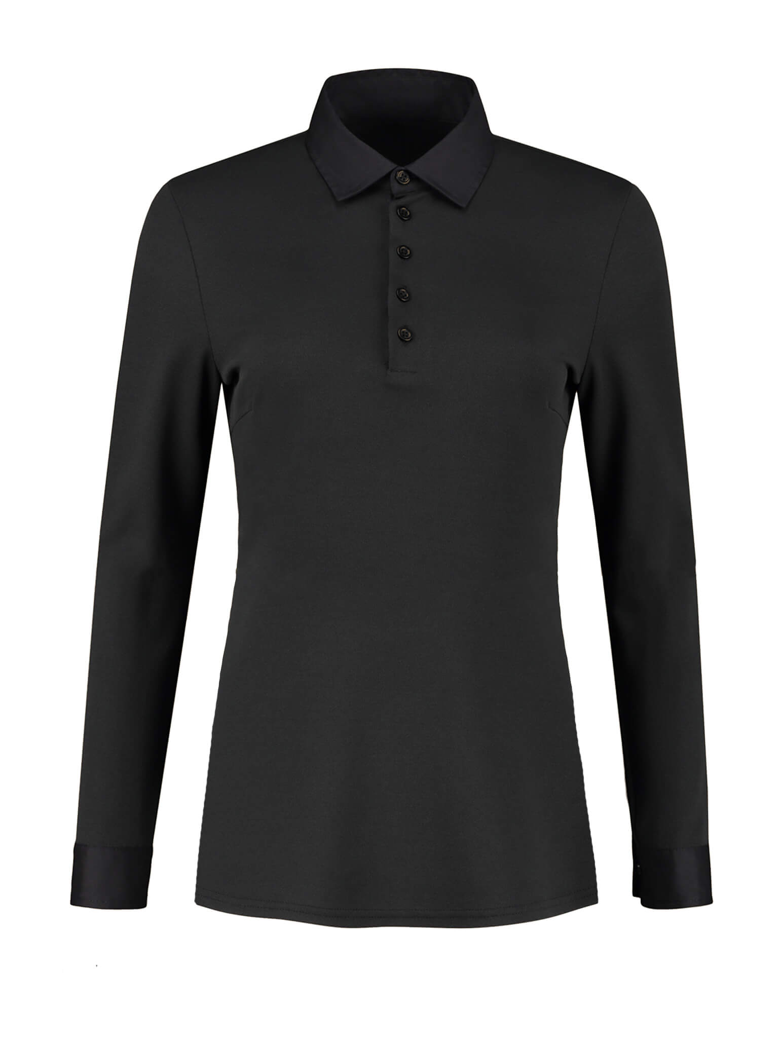 Longsleeve Polo Alice Black by Le Nouveau Chef - ChefsCotton