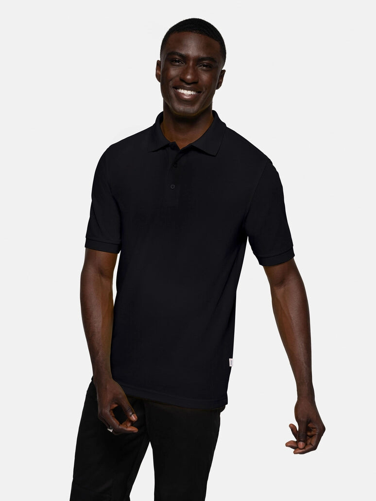 Performance Unisex Polo Mikralinar® Black by Hakro - ChefsCotton