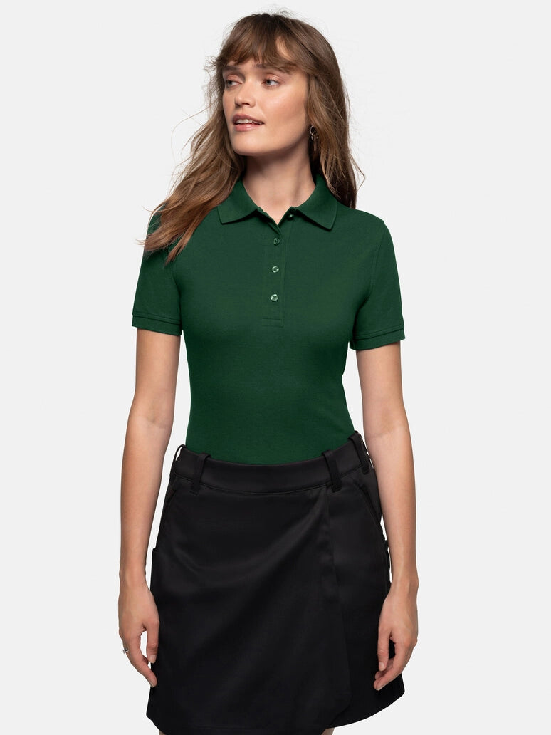 Performance Women Polo Mikralinar® Pine Green by Hakro - ChefsCotton