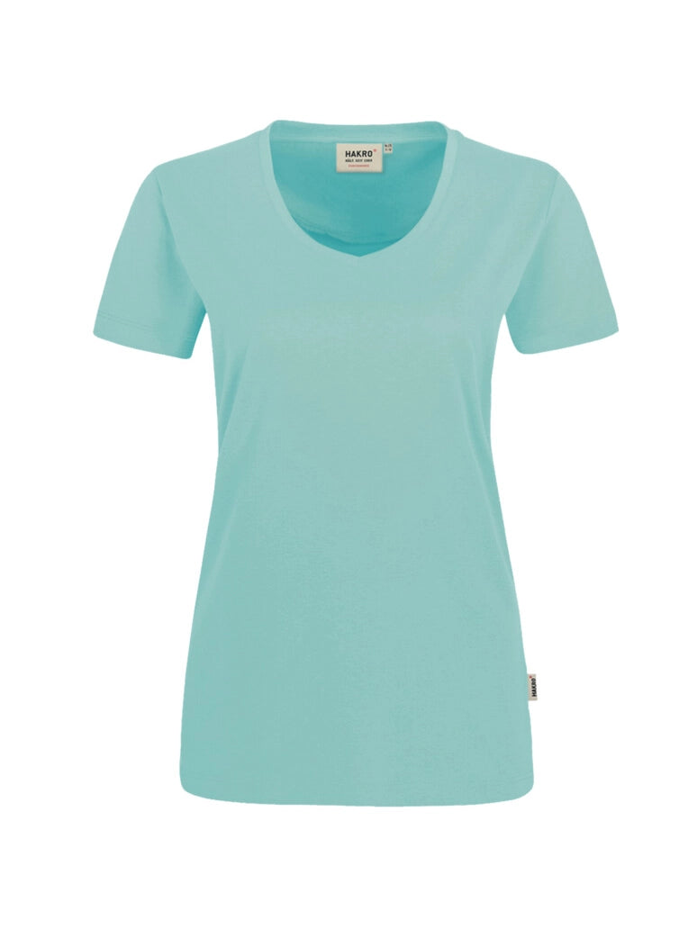 Performance Women V-Shirt Mikralinar® Ice Green by Hakro - ChefsCotton