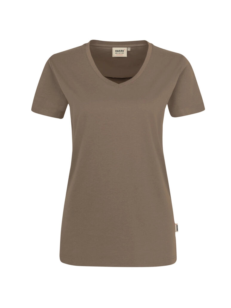 Performance Women V-Shirt Mikralinar® Nougat by Hakro - ChefsCotton
