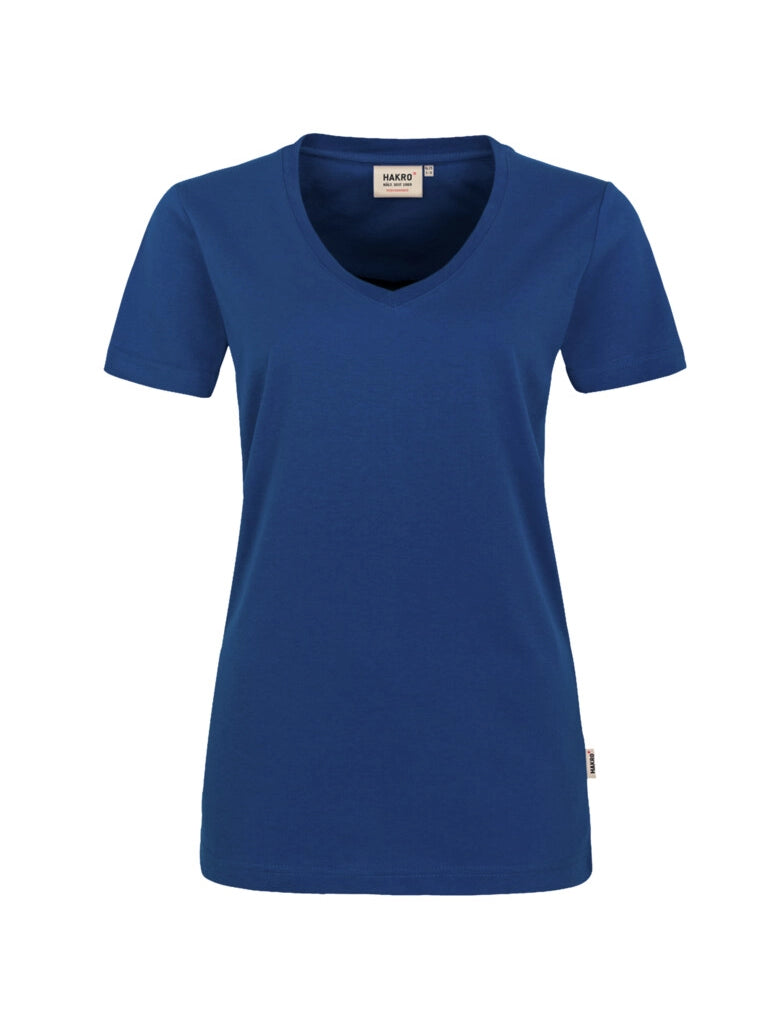 Performance Women V-Shirt Mikralinar® Ultramarine Blue by Hakro - ChefsCotton