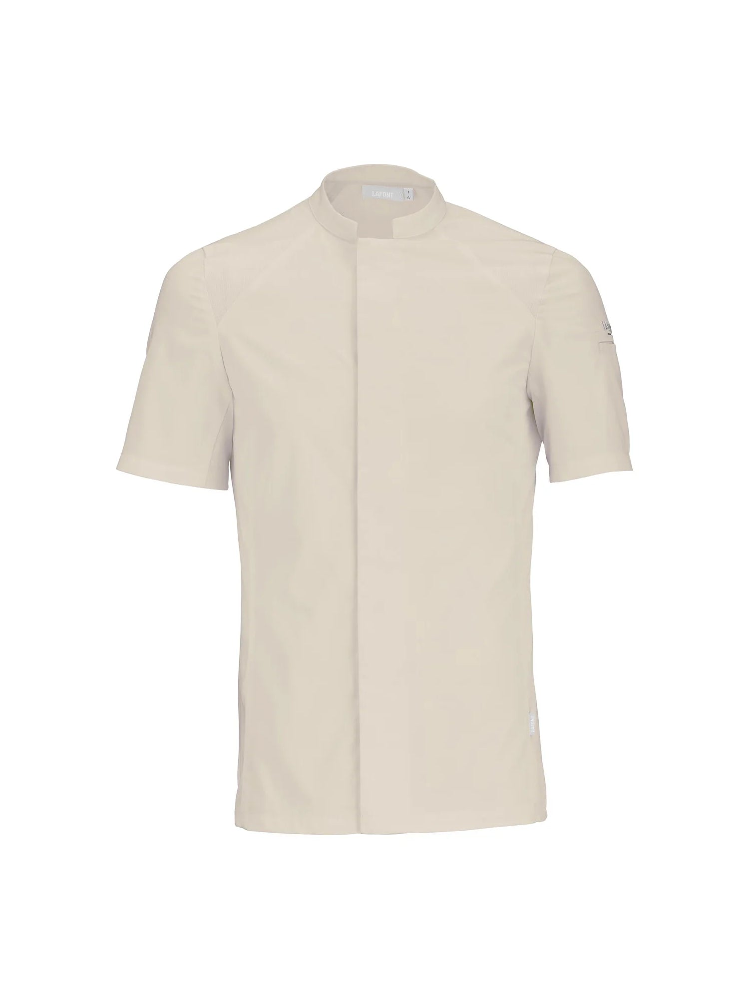 Short-Sleeved Chef Jacket Basil 2 Beige by LaFont - ChefsCotton