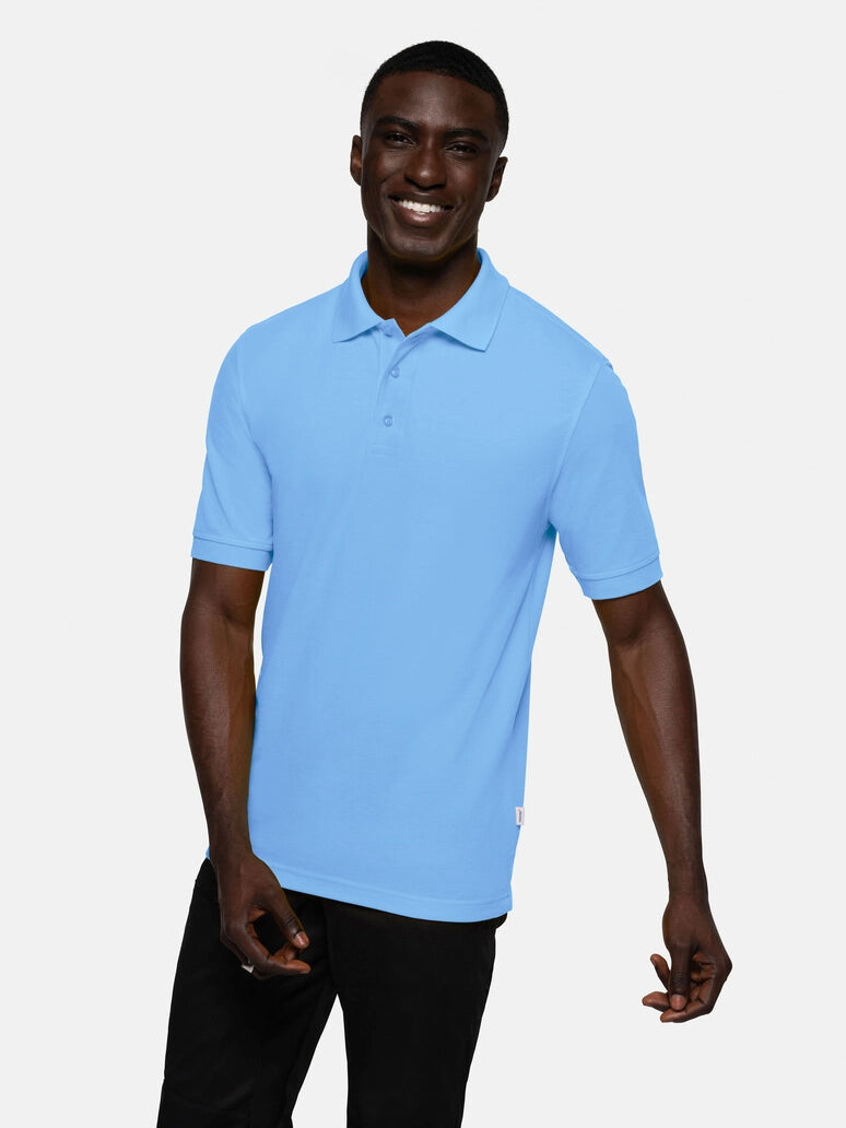 Unisex Polo Performance Mikralinar® Malibu Blue by Hakro - ChefsCotton