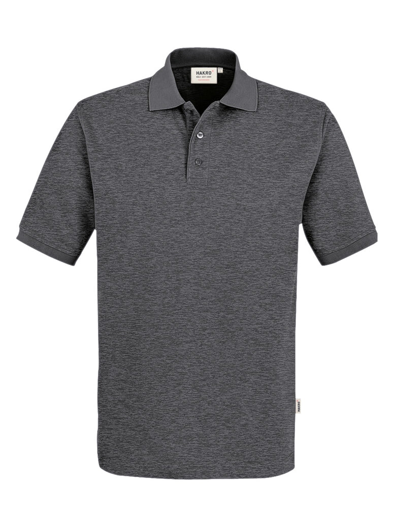 Unisex Polo Performance Mikralinar® Mottled Anthracite by Hakro - ChefsCotton