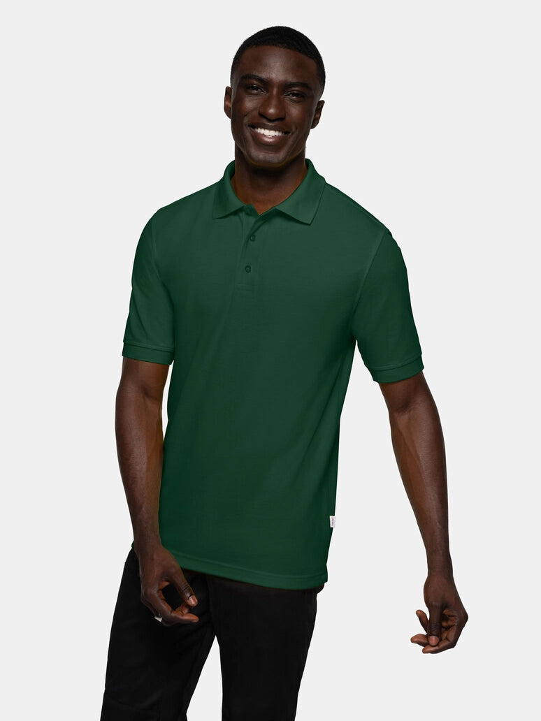 Unisex Polo Performance Mikralinar® Pine Green by Hakro - ChefsCotton