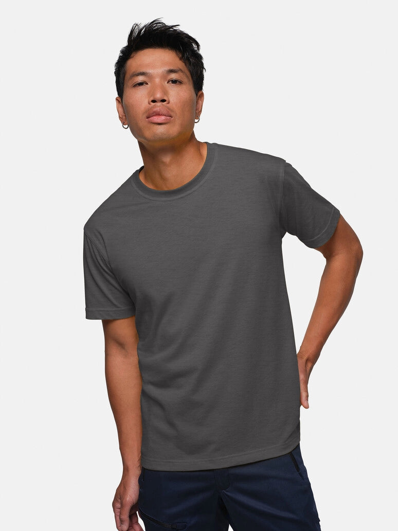 Unisex T-Shirt Performance Mikralinar® Mottled Anthracite by Hakro - ChefsCotton