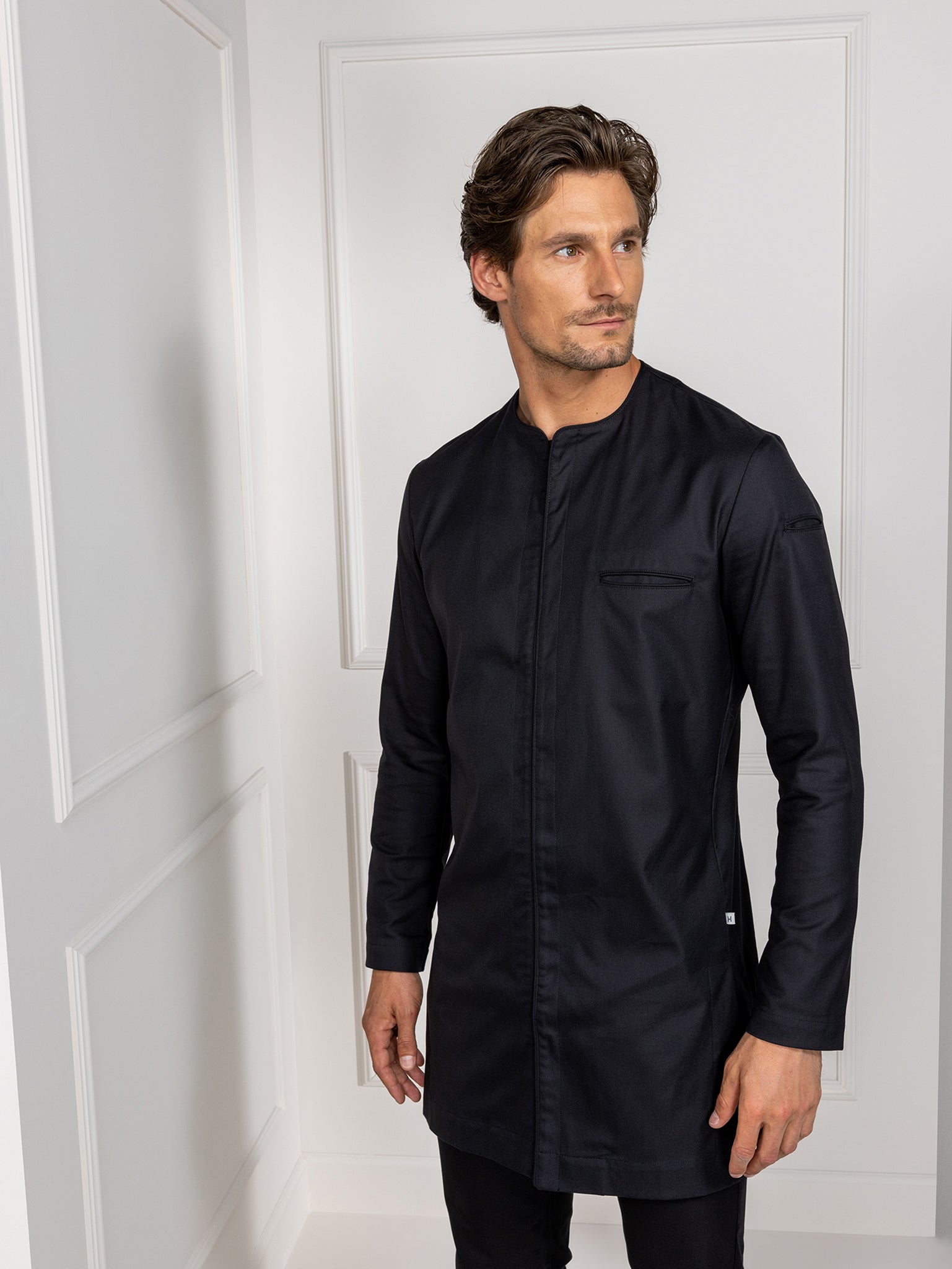 Chef Jacket Jasper Black by Le Nouveau Chef - ChefsCotton