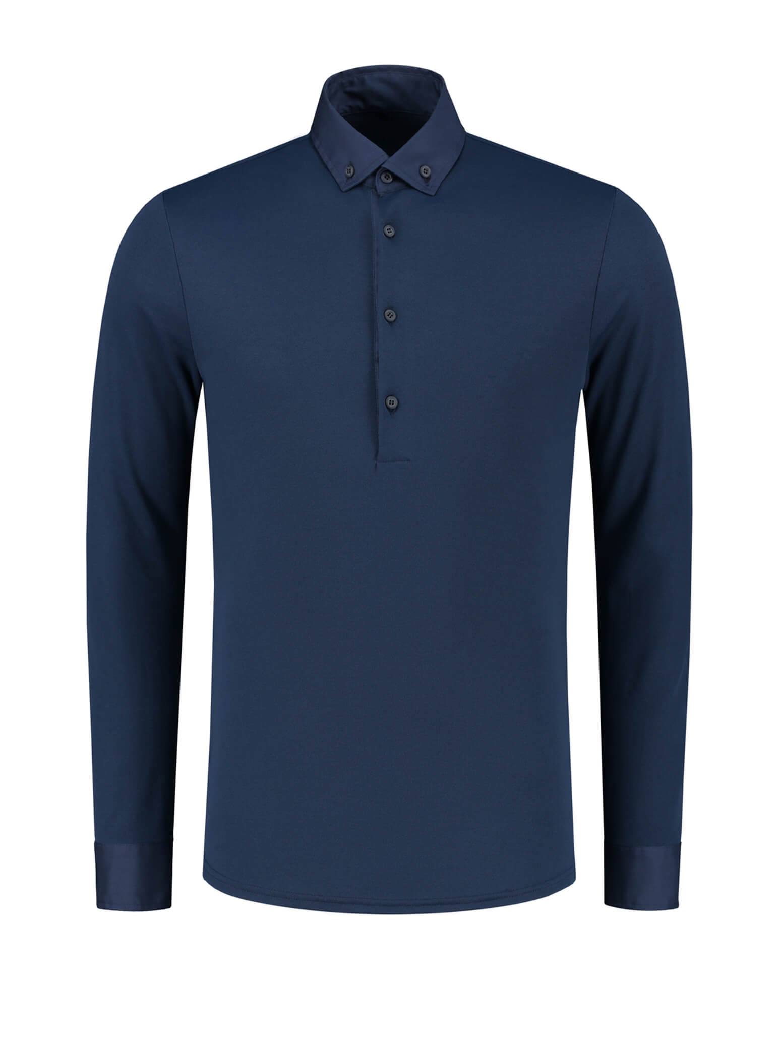 Longsleeve Polo Enzio Patriot Blue by Le Nouveau Chef -  ChefsCotton