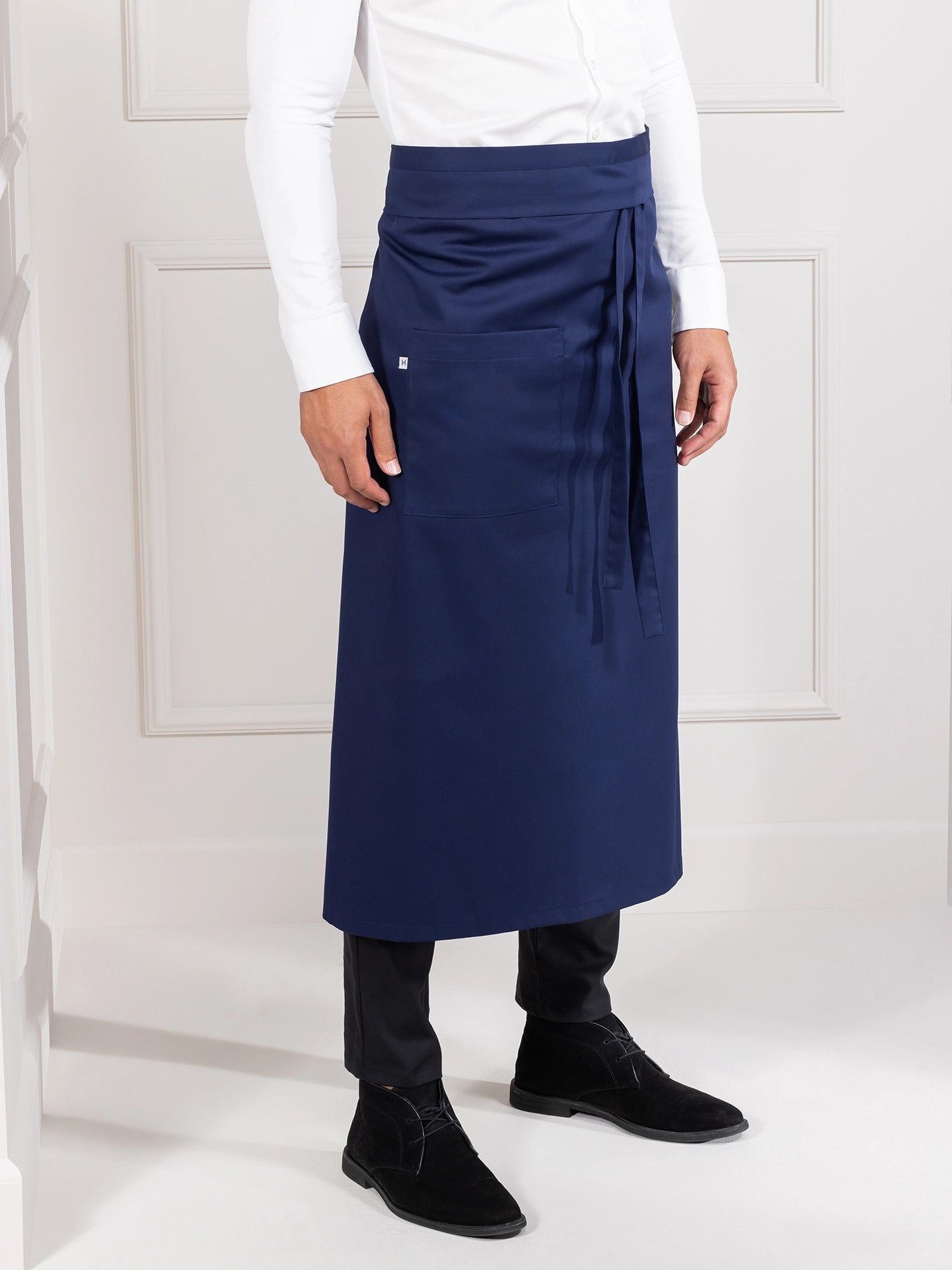 Apron Nicolas Navy by Le Nouveau Chef -  ChefsCotton