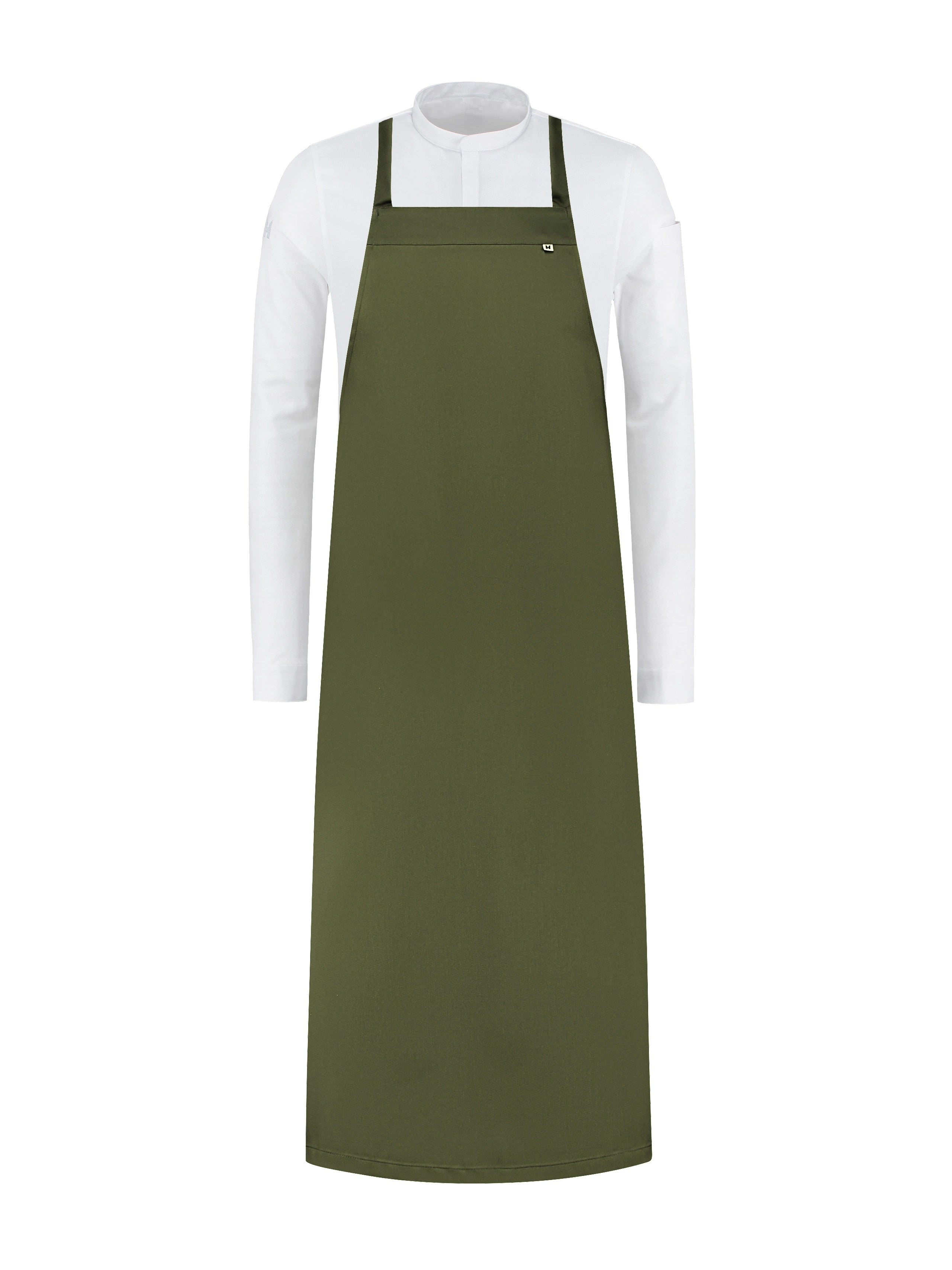 Bib Apron Denver Olive Green by Le Nouveau Chef -  ChefsCotton