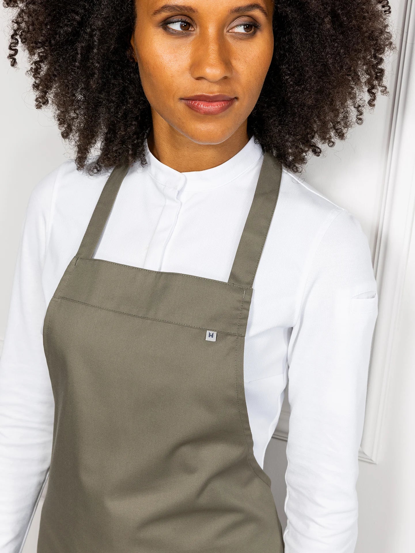 Bib Apron Denver Olivette by Le Nouveau Chef -  ChefsCotton