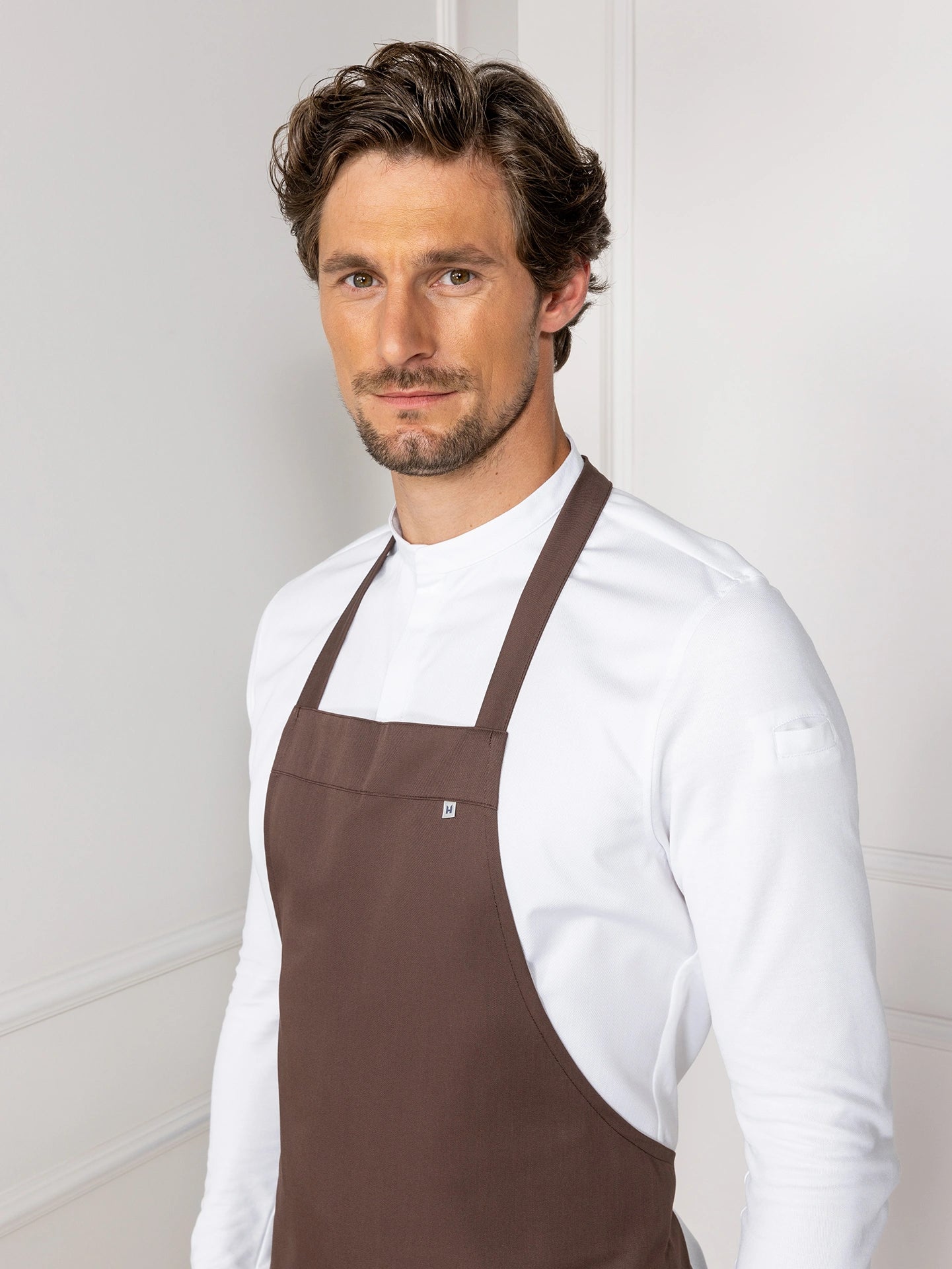 Bib Apron Denver Pure Choco by Le Nouveau Chef -  ChefsCotton