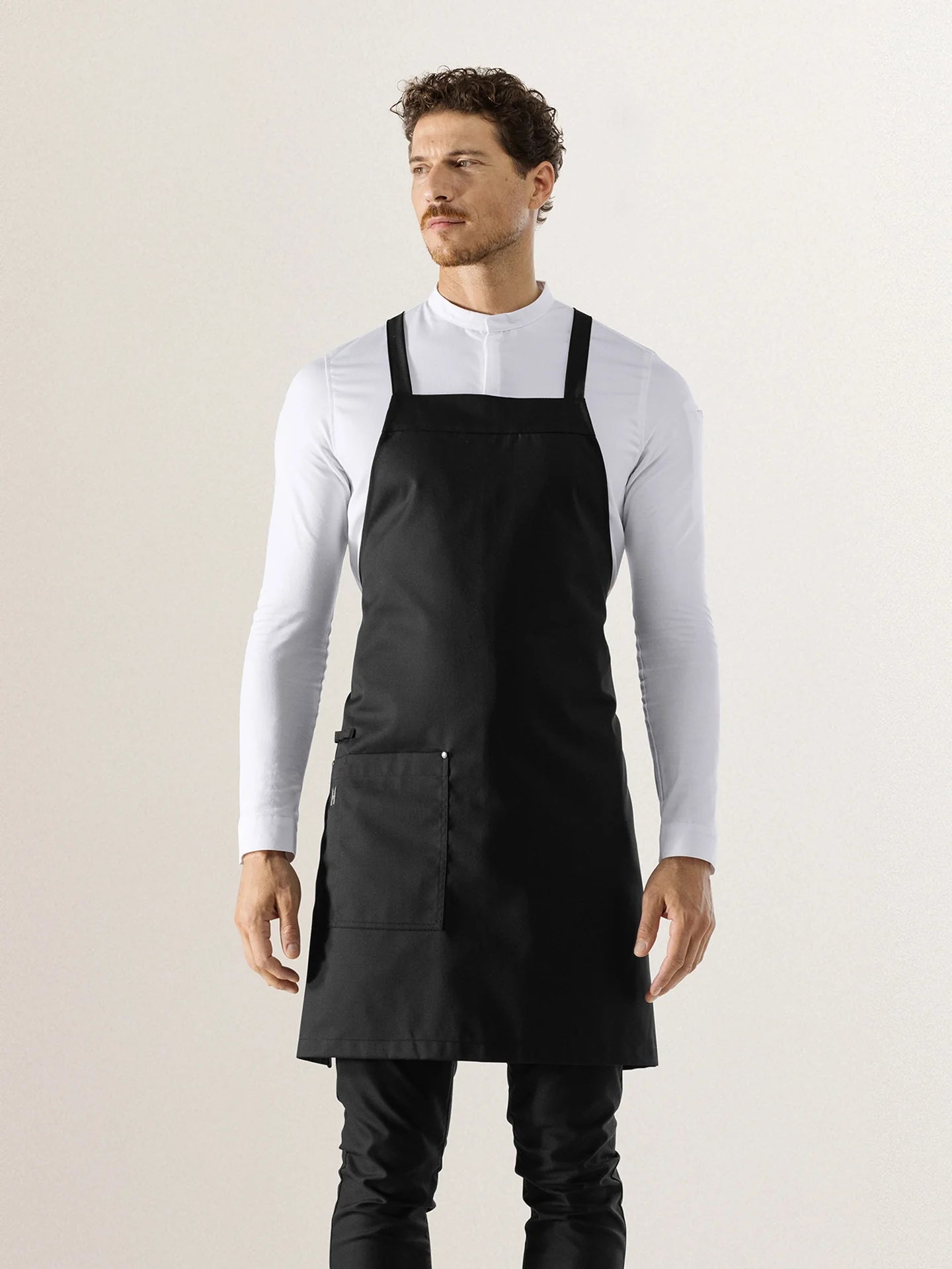 Bib Apron Eden Black by Le Nouveau Chef -  ChefsCotton