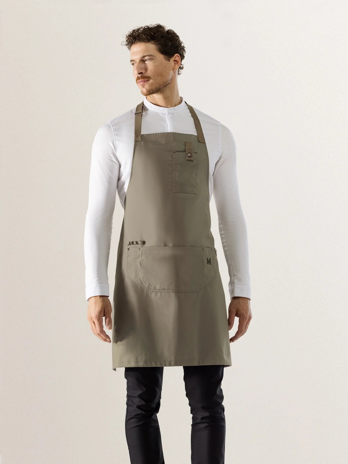 Bib Apron Seattle Olivette by Le Nouveau Chef -  ChefsCotton