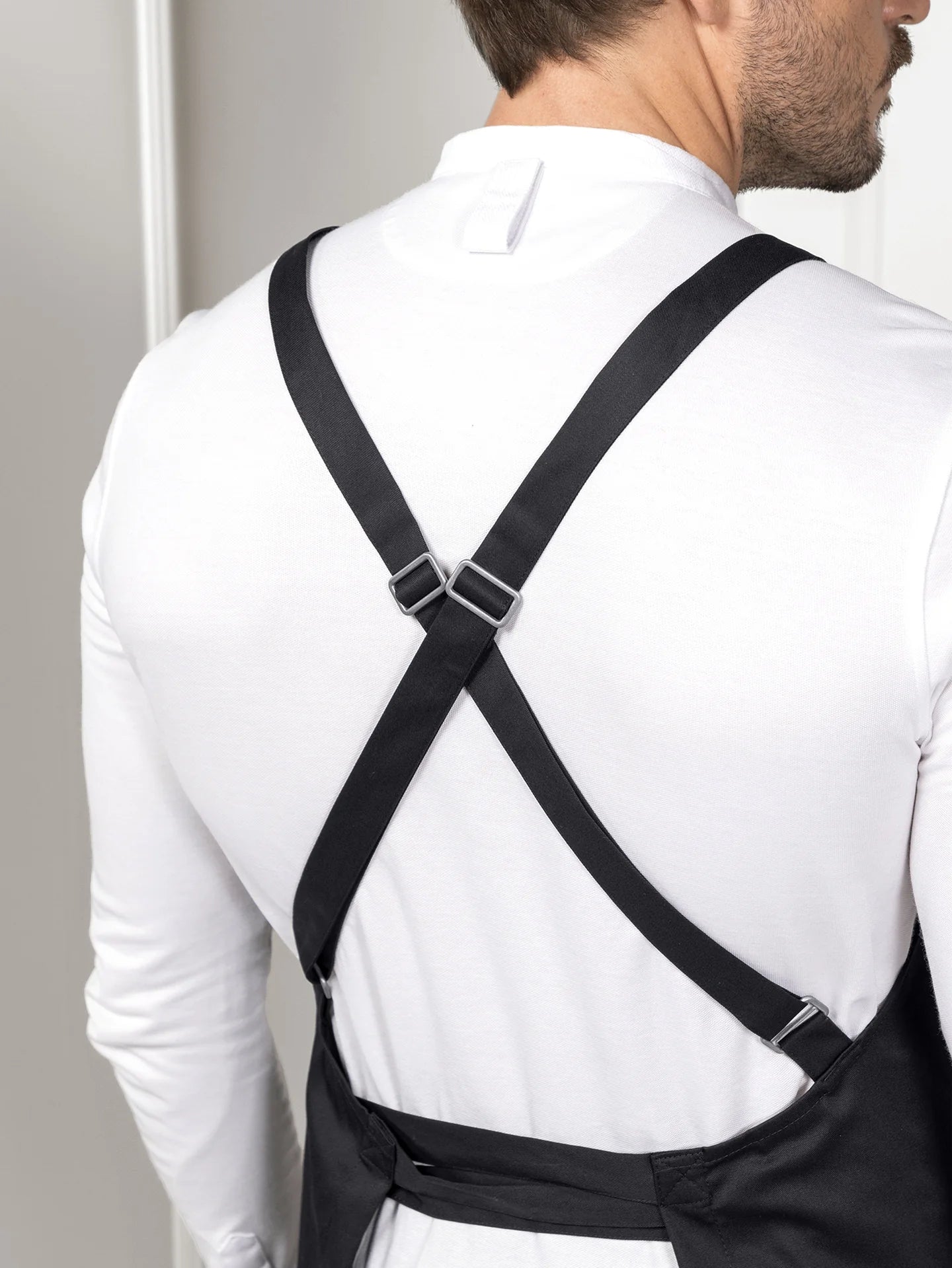 Bib Apron Erik Black by Le Nouveau Chef -  ChefsCotton