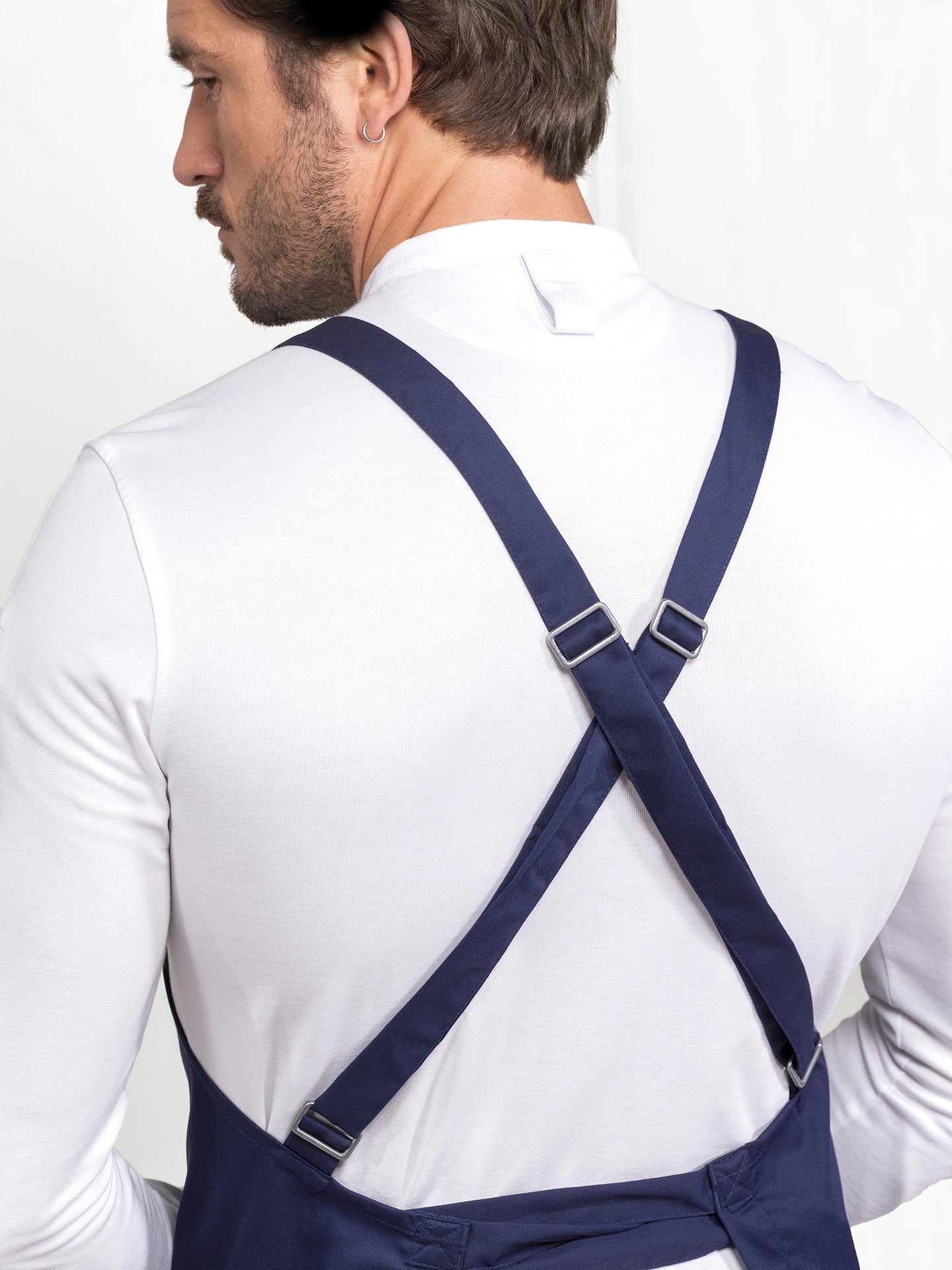 Bib Apron Erik Navy by Le Nouveau Chef -  ChefsCotton