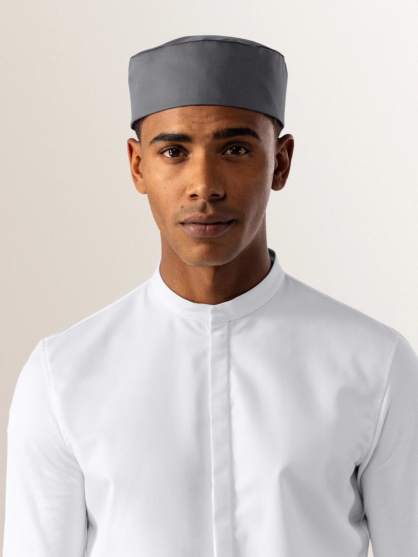 Chef Hat Fez Nimbus Grey by Le Nouveau Chef -  ChefsCotton