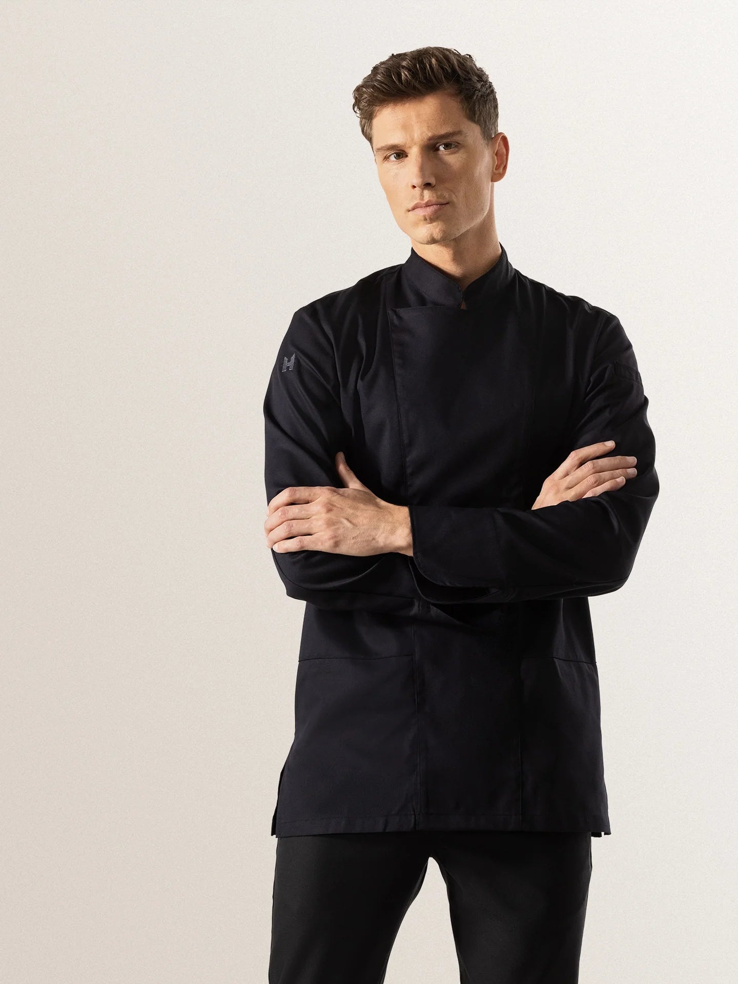 Chef Jacket Dave Black by Le Nouveau Chef -  ChefsCotton