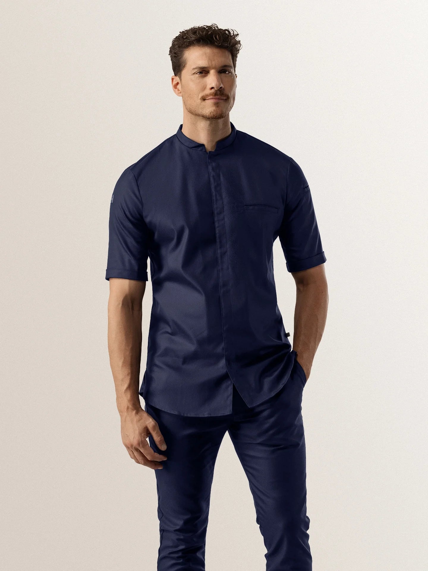 Chef Jacket Tygo Deep Blue by Le Nouveau Chef -  ChefsCotton