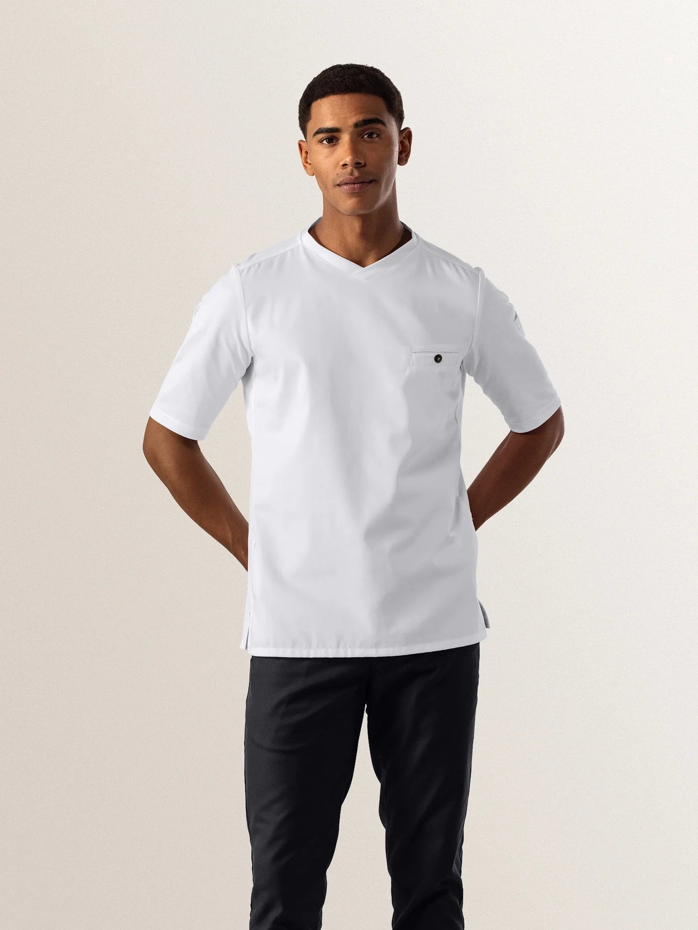 Chef T-Shirt Ferre White by Le Nouveau Chef -  ChefsCotton