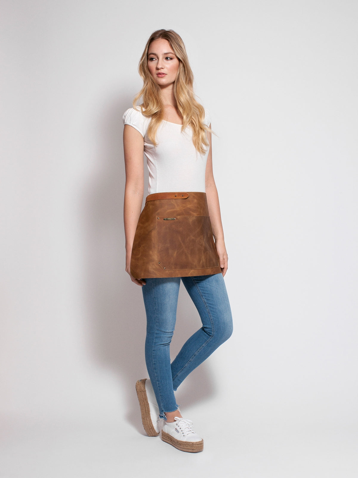 Leather Waist Apron Rustic Whiskey by Handcrafted Leather Aprons -  ChefsCotton