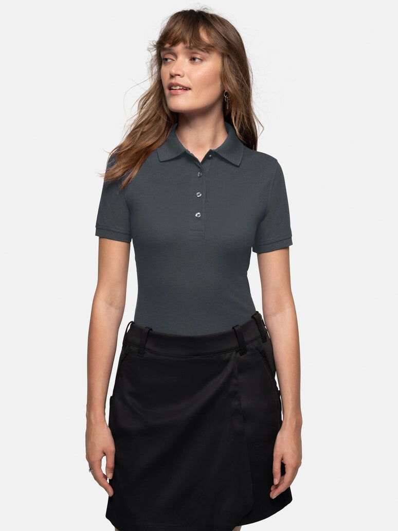 Performance Women Polo Mikralinar® Anthracite by Hakro -  ChefsCotton