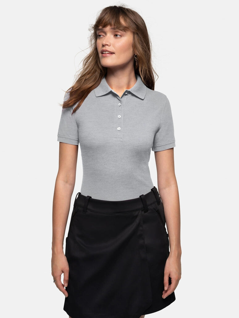 Performance Women Polo Mikralinar® Mottled Grey by Hakro -  ChefsCotton