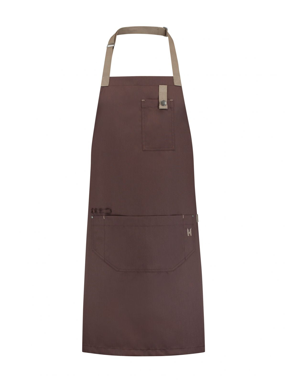 Bib Apron Seattle Pure Choco by Le Nouveau Chef -  ChefsCotton