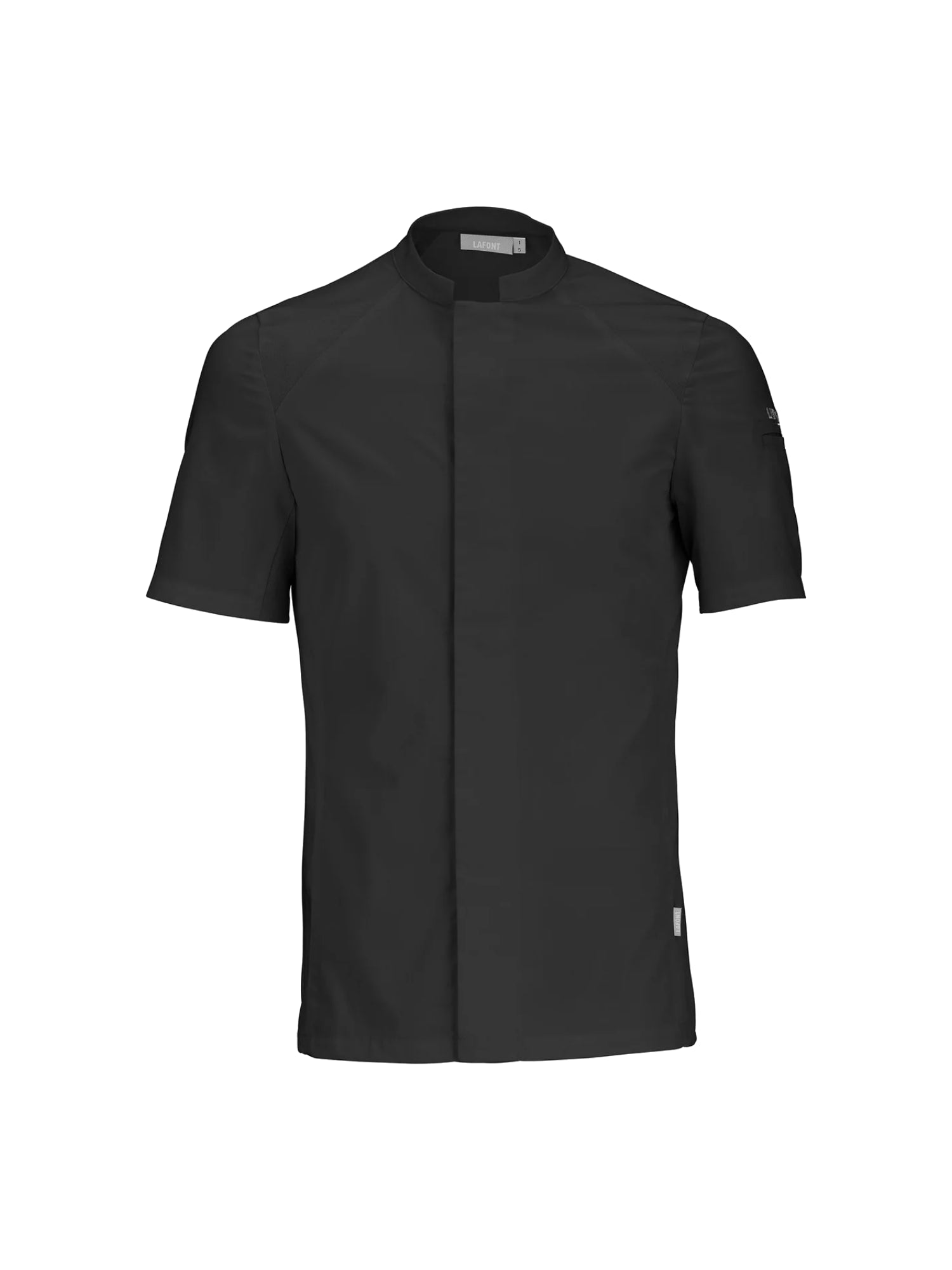 Short-Sleeved Chef Jacket Basil 2 Black by LaFont -  ChefsCotton
