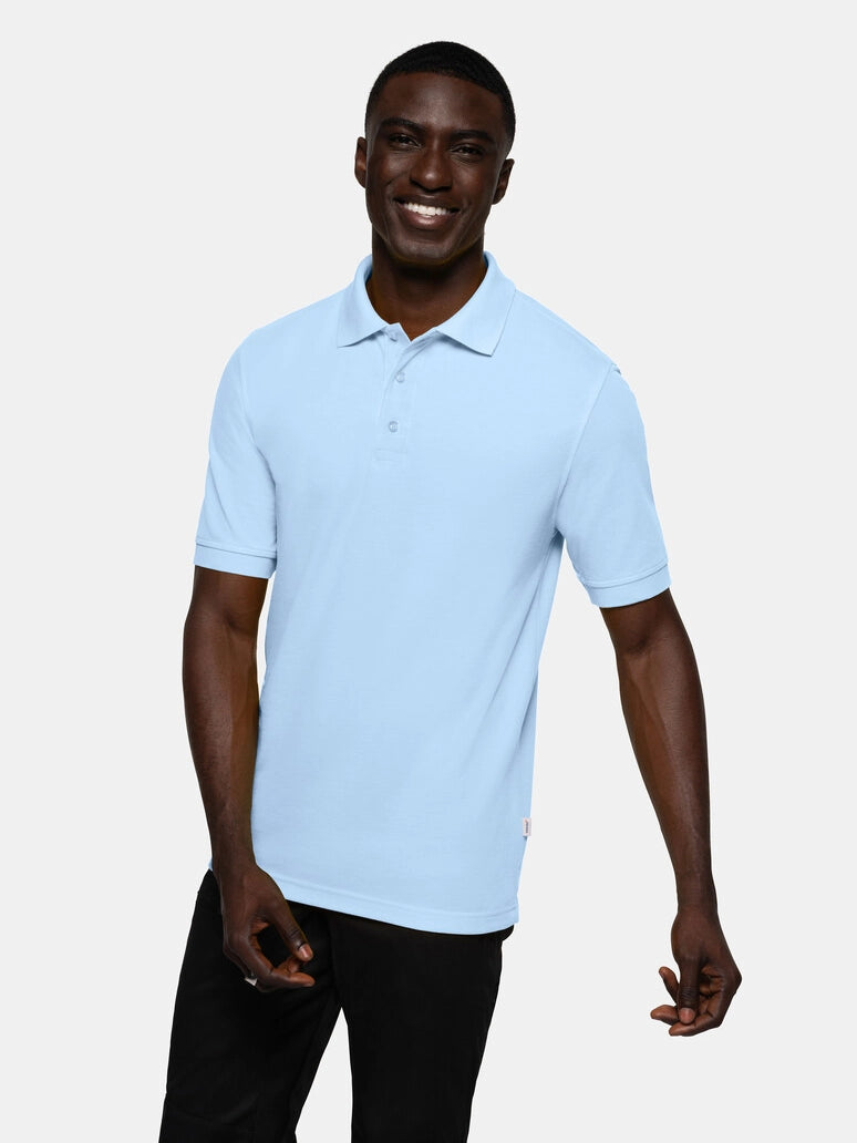 Unisex Polo Performance Mikralinar® Ice Blue by Hakro -  ChefsCotton