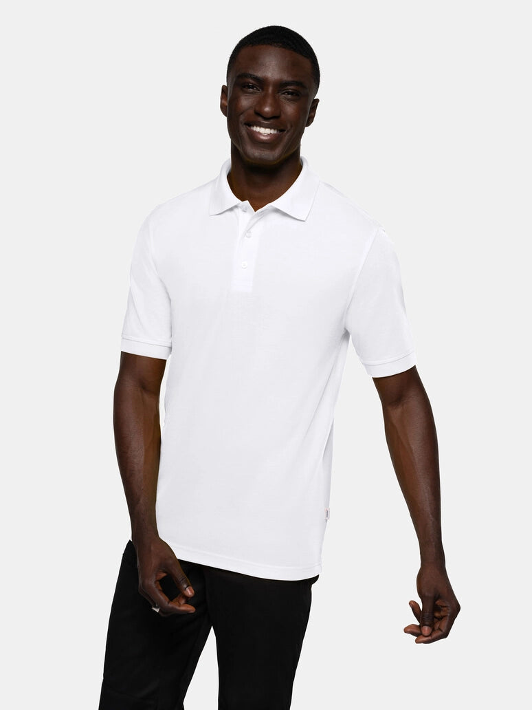 Unisex Polo Performance Mikralinar® White by Hakro -  ChefsCotton