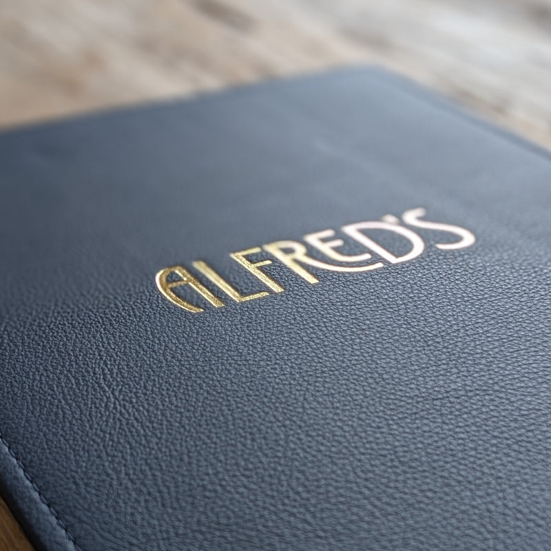 Menu Cover Gold Embossing